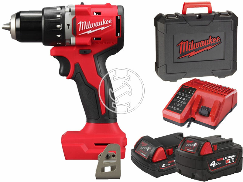 Milwaukee M18 BLPDRC-422C akkus ütvefúró-csavarozó 18 V | 60 Nm | 13 mm | Szénkefementes | 2 x 5 Ah akku + töltő | Heavy Duty kofferben