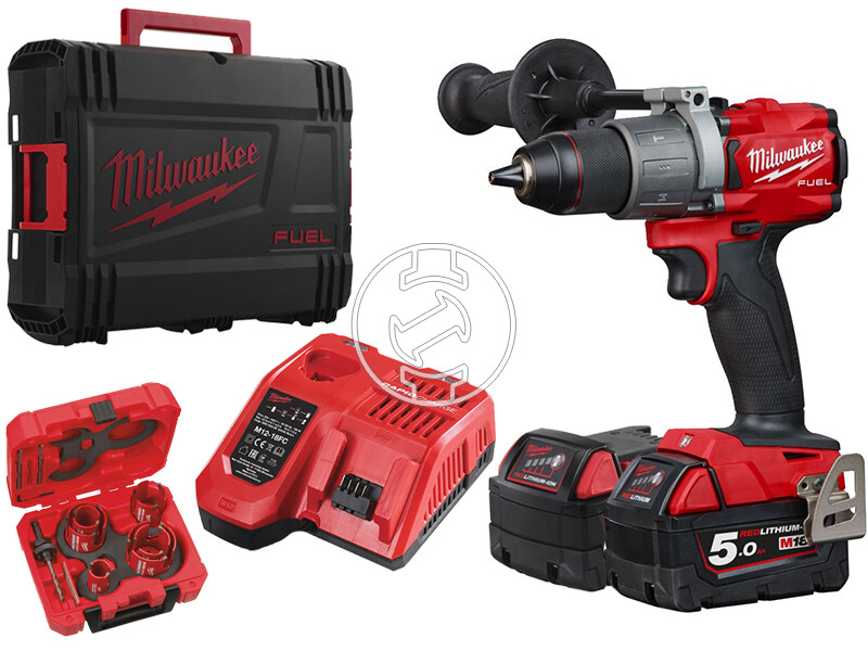 Milwaukee M18 FPD2-502X akkus ütvefúró-csavarozó + BIG HAWG 10 részes körkivágó fűrész készlet