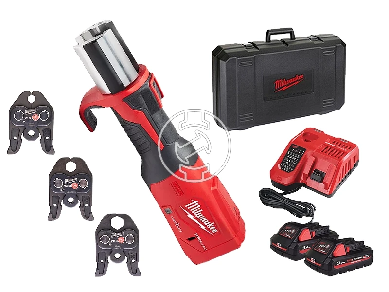 Milwaukee M18 ONEBLHPT-302C V-SET akkus csőprés Standard | 18 V | 0 - 108 mm | 32 kN | Szénkefementes | 2 x 3 Ah akku + töltő | Kofferben