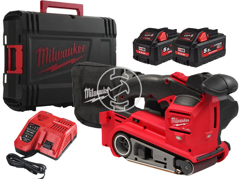 Milwaukee M18FBTS75-552X 75 mm-es akkus szalagcsiszoló