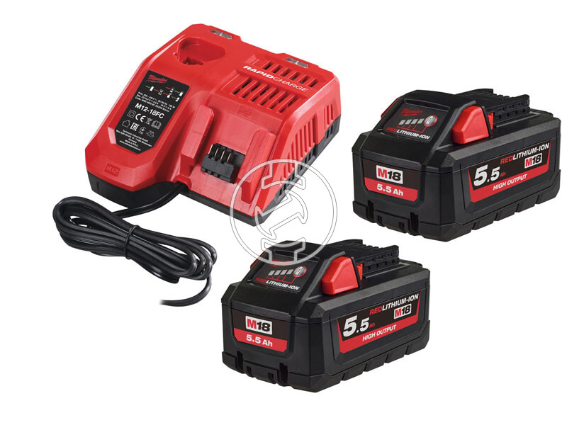 Milwaukee M18HNRG-552 akkumulátor és töltő szett