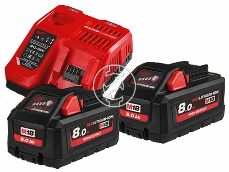 Milwaukee M18HNRG-802 akkumulátor és töltő szett