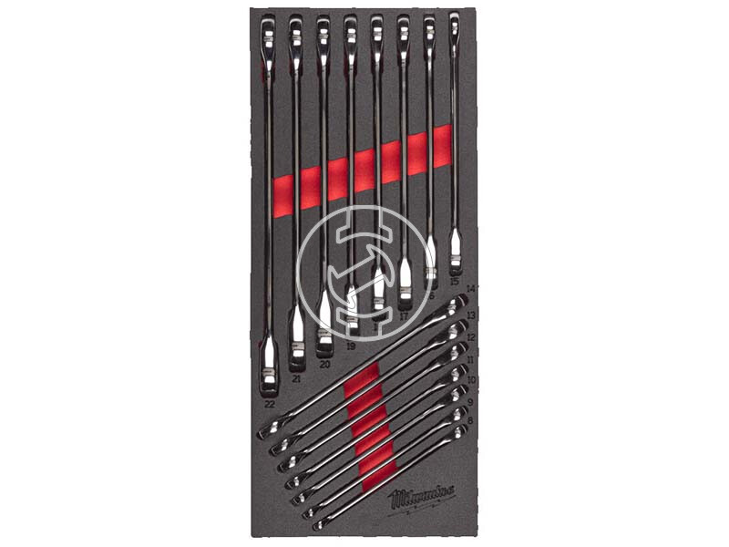Milwaukee MAX BITE 15 részes racsnis csillag-villáskulcs készlet