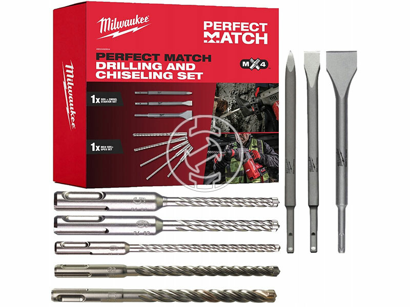 Milwaukee PERFECT MATCH SDS-Plus MX4 sDS-Plus fúró-véső készlet