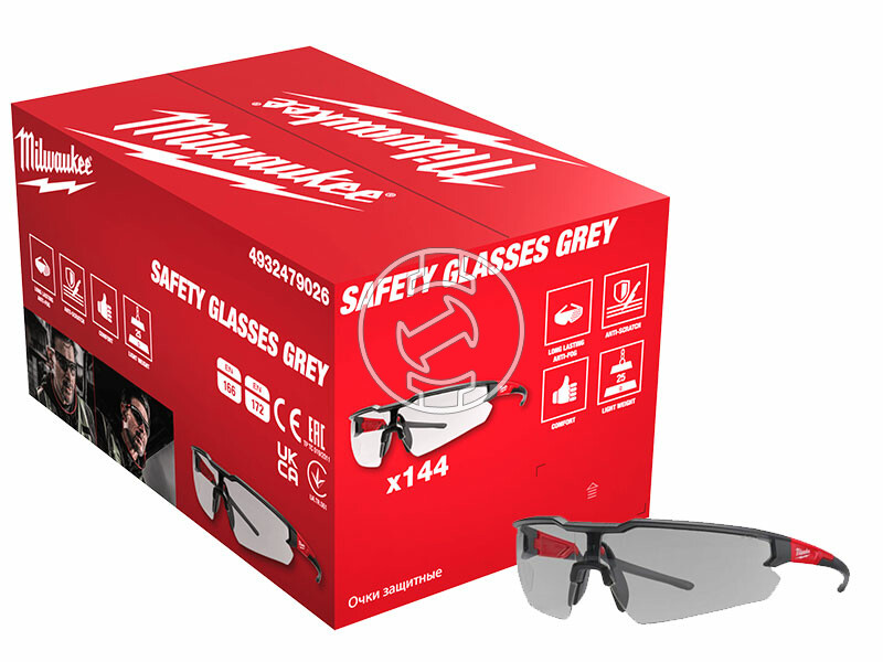 Milwaukee Performance párásodásmentes védőszemüveg színesített lencsével (füst) 144 db