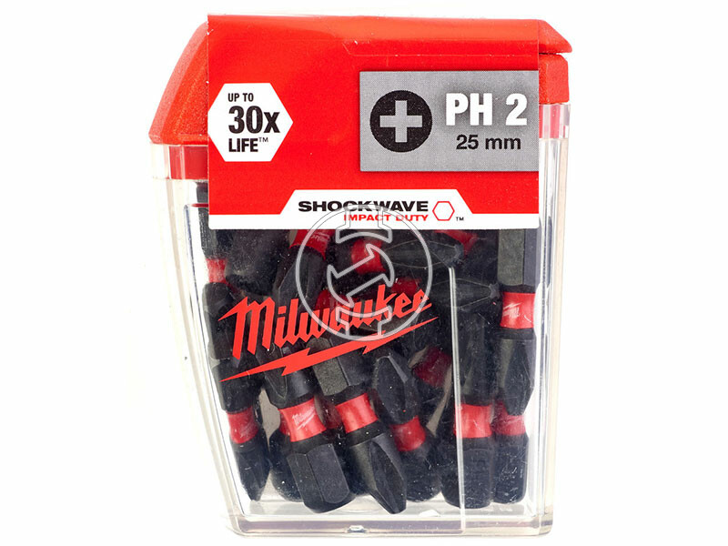 Milwaukee Shockwave CD PH2 25 mm-es phillips behajtóbit 10 db