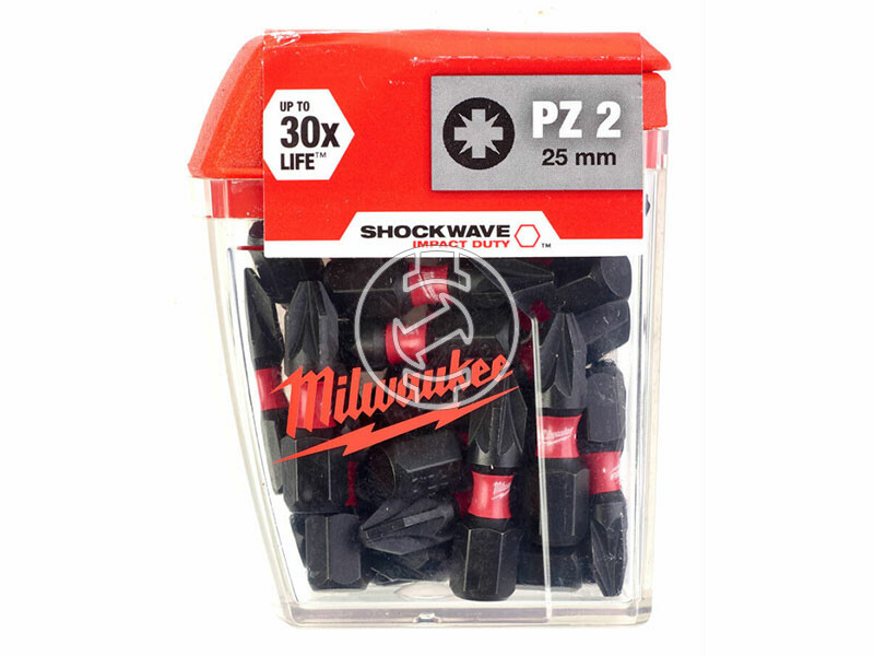 Milwaukee Shockwave CD PZ2 25 mm-es pozidrive behajtóbit 25 db