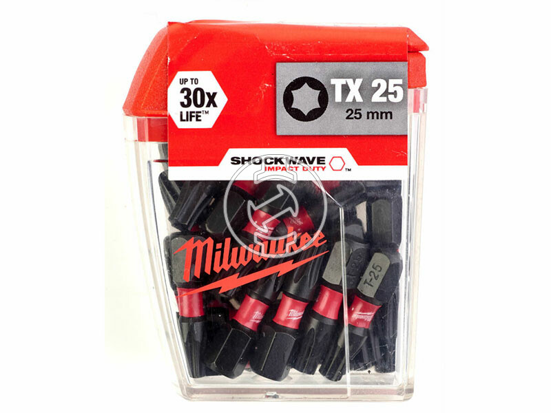 Milwaukee Shockwave CD TX25 25 mm-es torx behajtóbit 25 db