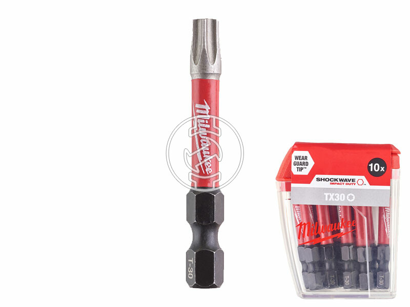 Milwaukee Shockwave CD TX30 50 mm-es furatos Torx behajtóbit 10 db