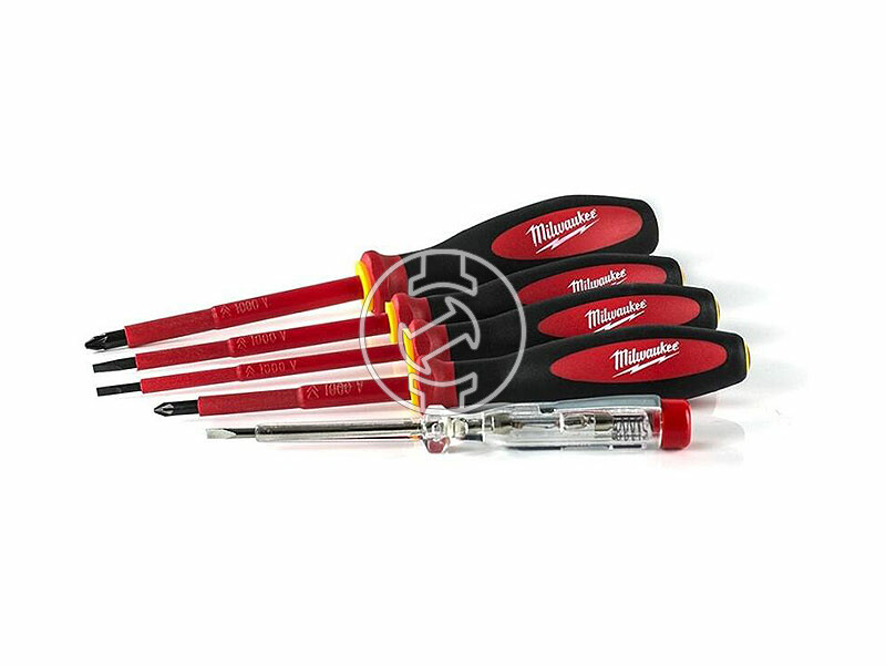 Milwaukee VDE 5 részes szigetelt csavarhúzó készlet 3 oldalú markolattal