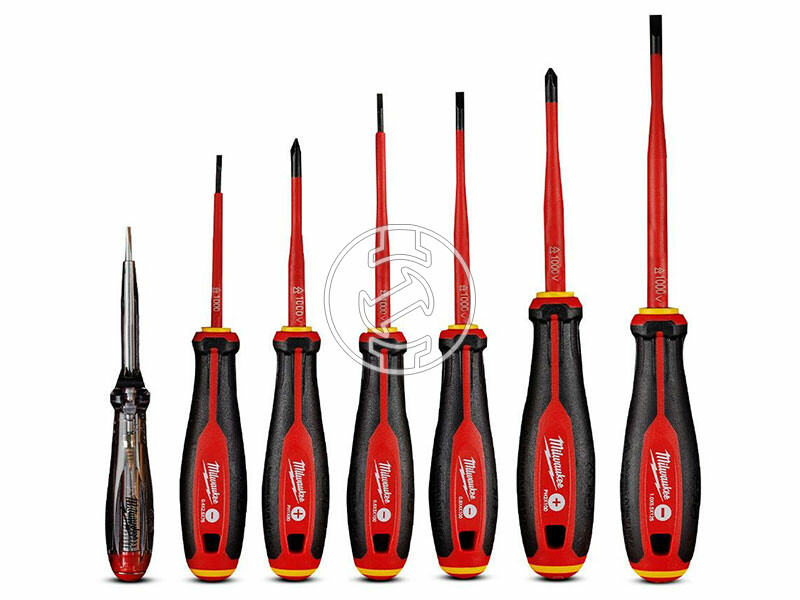 Milwaukee VDE 7 részes szigetelt csavarhúzó készlet 3 oldalú markolattal