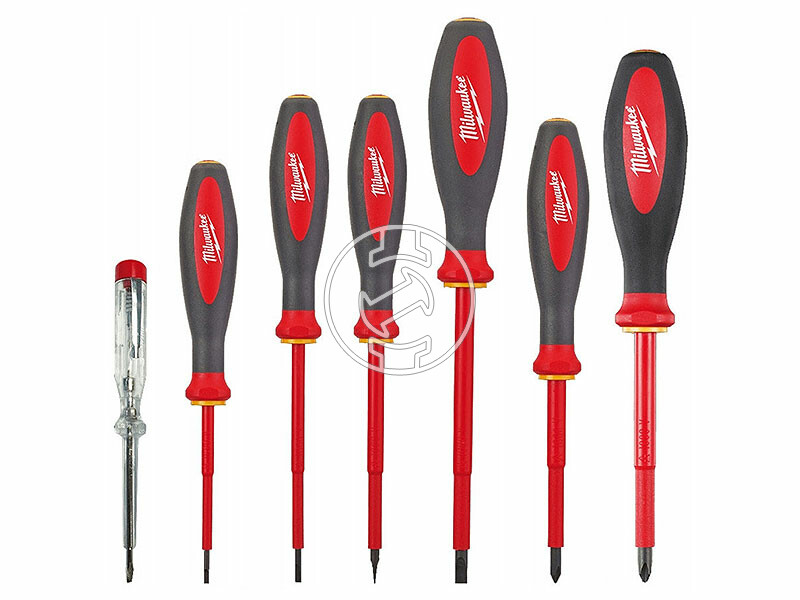 Milwaukee VDE 7 részes szigetelt csavarhúzó készlet 3 oldalú markolattal