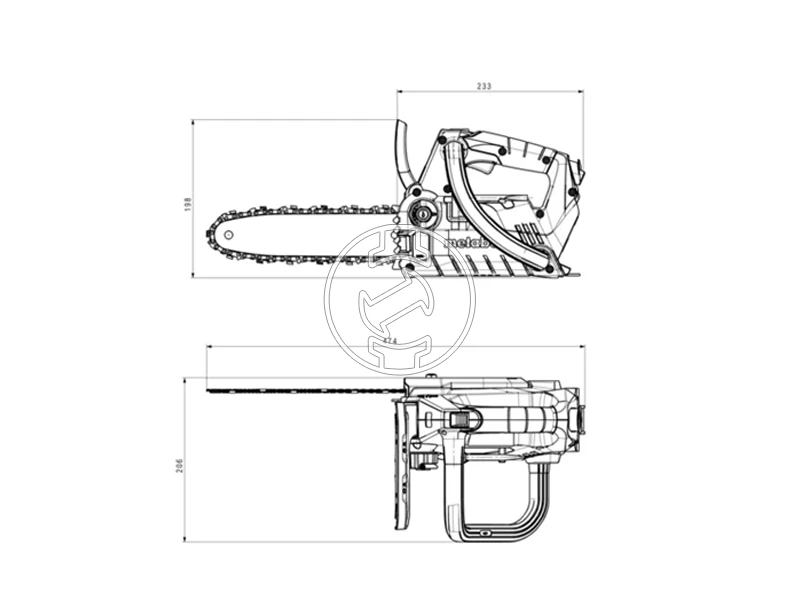 Metabo MS 18 LTX akkus láncfűrész 18 V