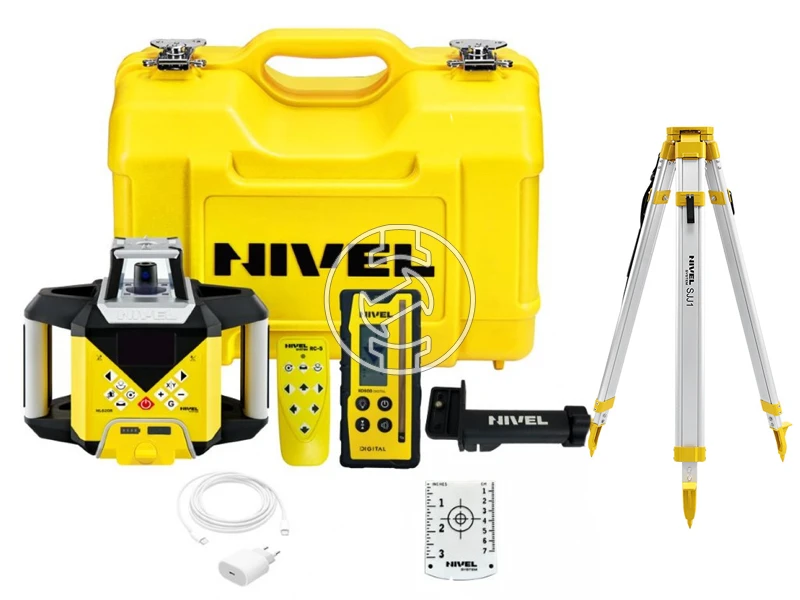 Nivel System NL620R forgólézer + RD600 jelfogó + SJJ állvány + LS-24 mérőléc