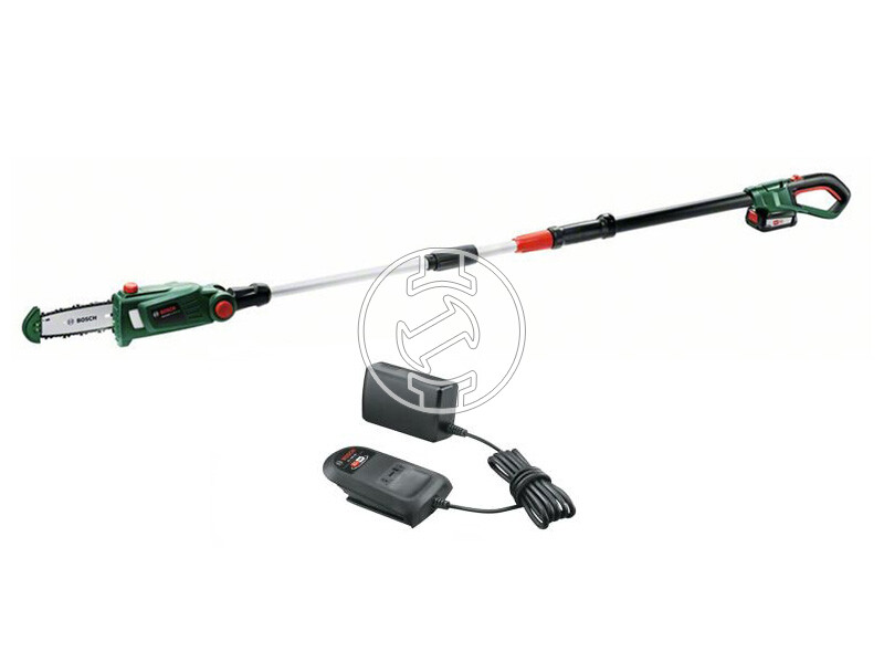 Bosch UniversalChainPole 18 akkus magassági ágvágó 18 V | Vágás hossz 150 mm | Magasság 2100 - 2600 mm | Szénkefés | 1 x 2,5 Ah akku + töltõ | Kartondobozban