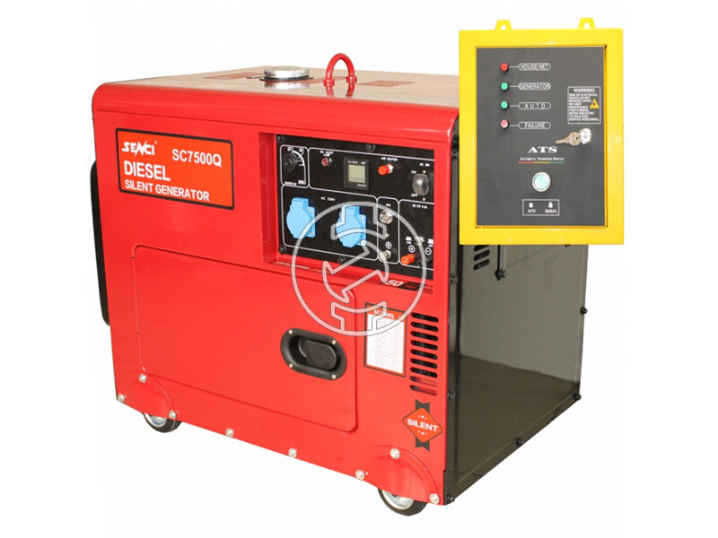 Senci SC-7500Q dízelmotoros egyfázisú aggregátor 6 kVA | AVR