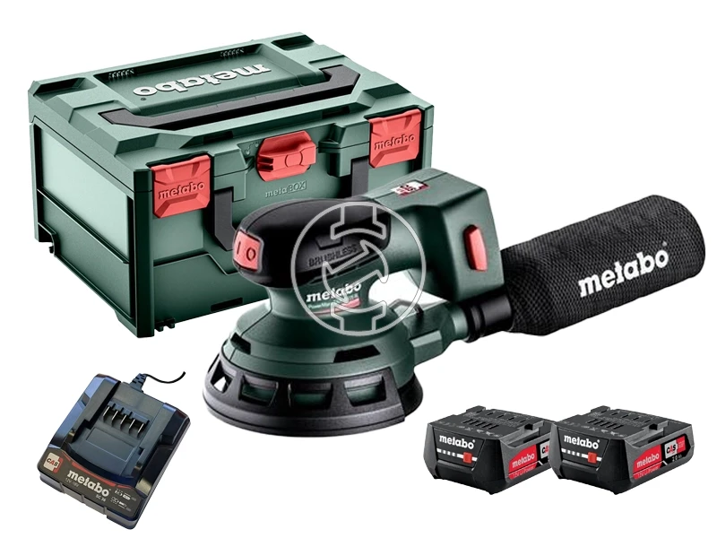 Metabo PowerMaxx SXA 12-125 akkus excentercsiszoló 2*2Ah+SC30