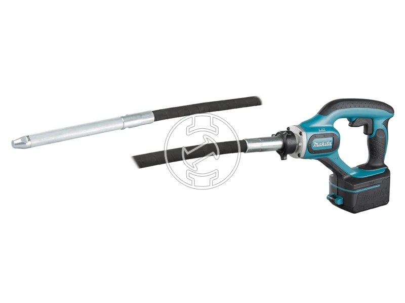 Makita DVR450RTE akkus betontömörítő 18 V | 1,2 m | 25 mm | Szénkefés | 2 x 5 Ah akku + töltő | Kofferben