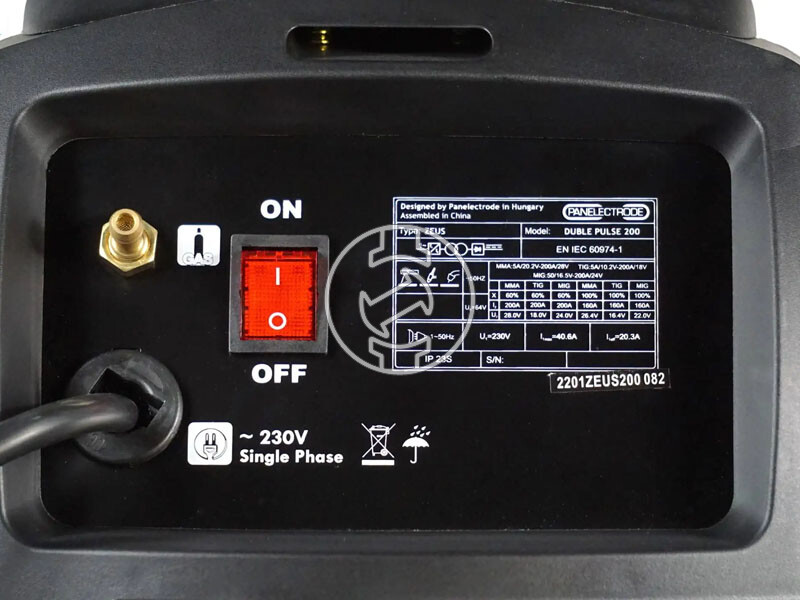 Panelectrode ZEUS 200 Double Pulse fogyóelektródás védőgázas inverteres hegesztő