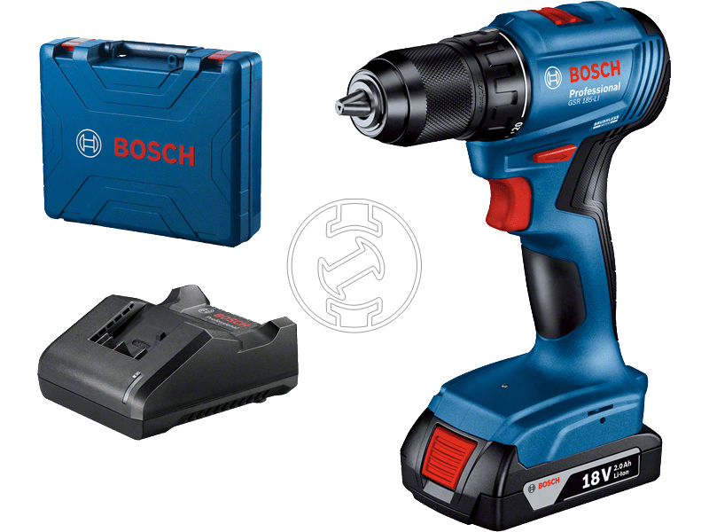 Bosch GSR 185-LI 1 x 2Ah akkus fúrócsavarozó tokmányos