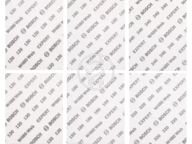 Bosch EXPERT tépőzáras excentercsiszolópapír készlet G120 (2x); G180 (2x); G240 (1x); G320 (1x)