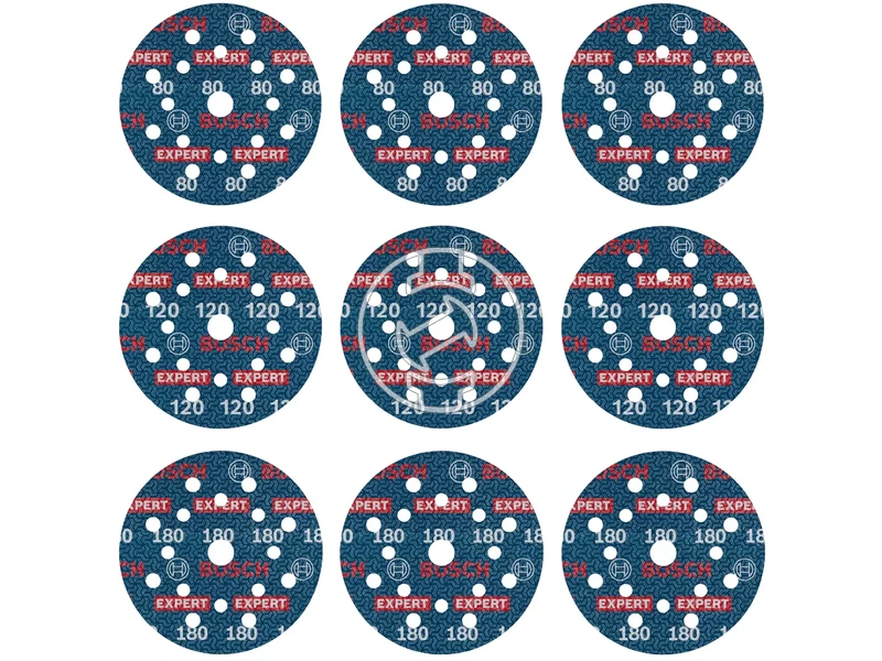 Bosch EXPERT fólia tépőzáras excentercsiszolópapír készlet 125mm 3x80/120/180