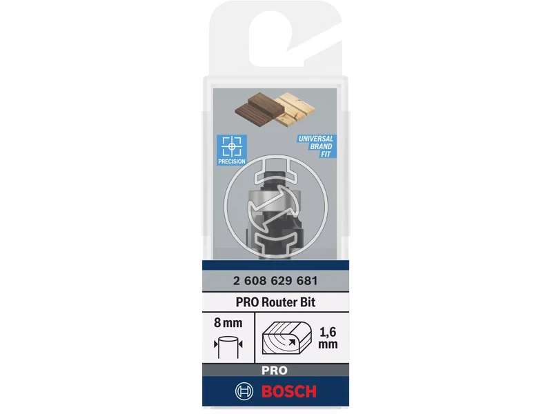 Bosch PRO felsőmaró fej 1.6, 8mm