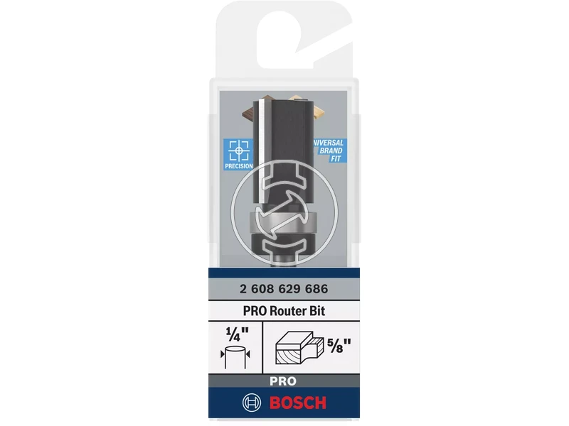 Bosch PRO felsőmaró fej 5/8inchxL1inch,1/4inch