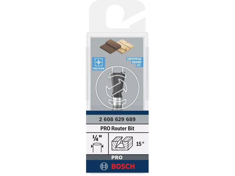 Bosch PRO felsőmaró fej 15° 1/4inch