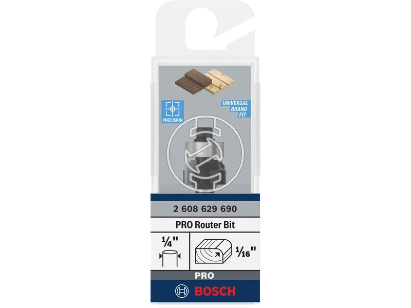 Bosch PRO felsőmaró fej 1/16inch, 1/4inch
