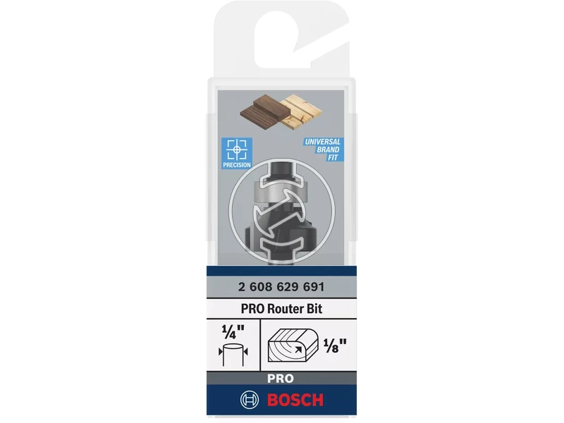Bosch PRO felsőmaró fej 1/8inch, 1/4inch