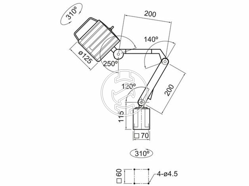 Optimum MWG 6-600 csuklós led géplámpa