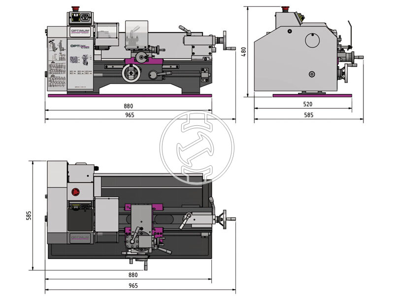 Optimum TU2304 fémeszterga