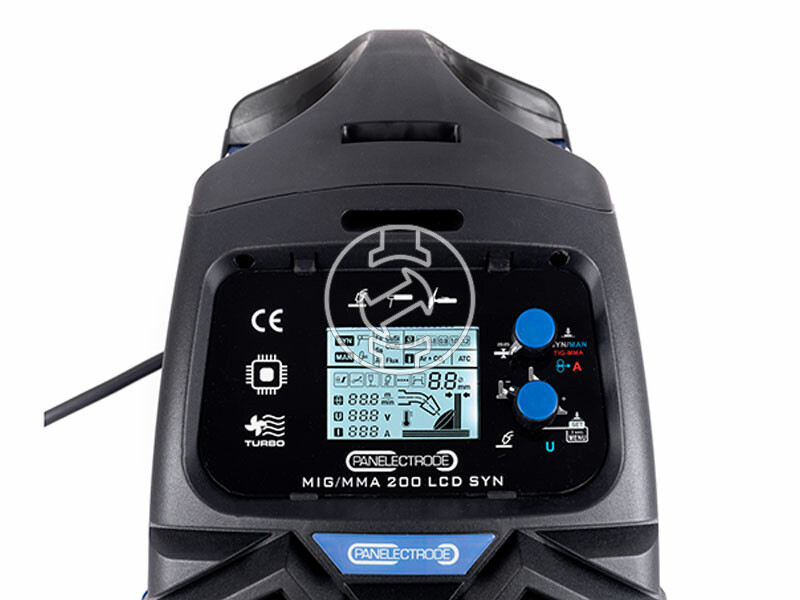 Panelectrode MIG/MMA 200 LCD SYN fogyóelektródás védőgázas inverteres hegesztő