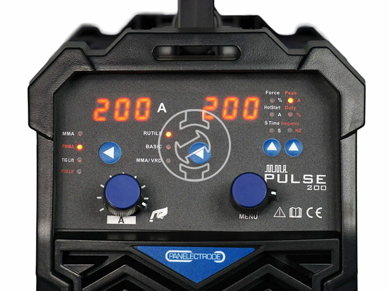 Panelectrode MMA PULSE 200 inverteres hegesztőgép + 1kg ER 23 (2,5x350mm) hegesztőelektróda