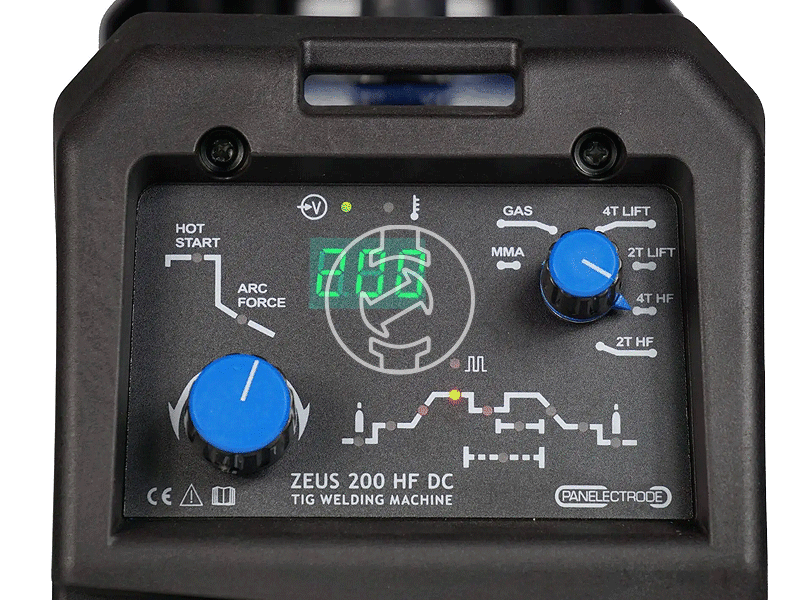 Panelectrode ZEUS 200 HF DC volfrámelektródás inverteres dc hegesztő