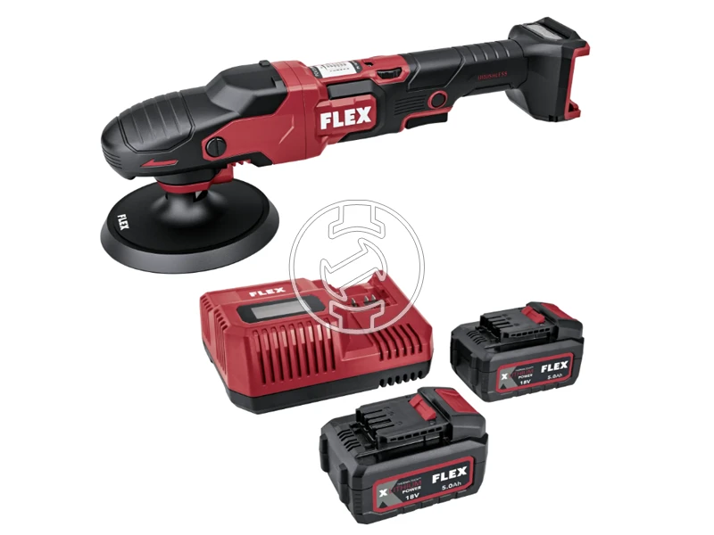 Flex PE 150 akkus polírozógép | 2 x 5 Ah akku + töltő