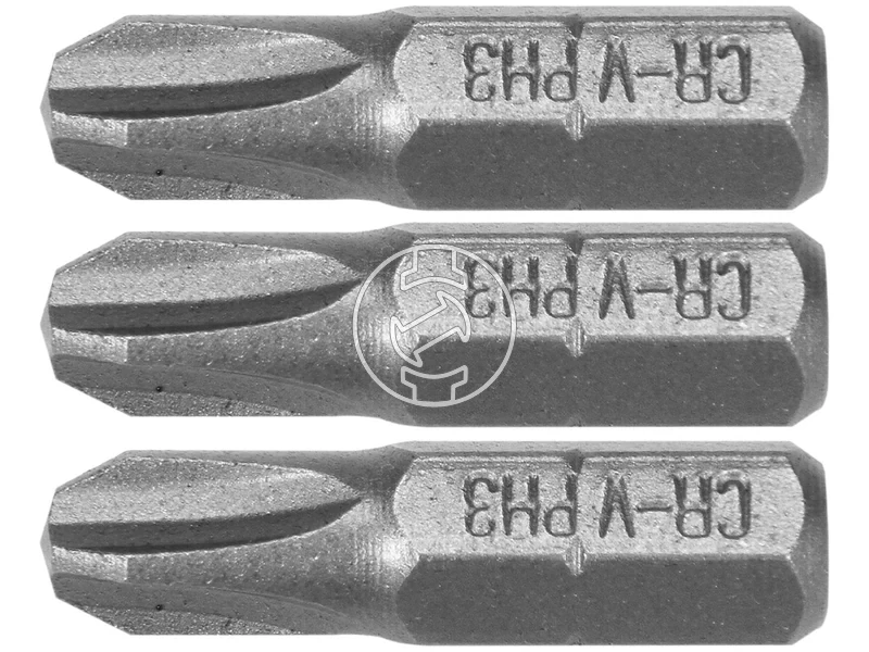 Kép: PH csavarhuzo bitkeszlet 14 hatlap szar 25 mm PH1PH2PH3 3 reszes.webp