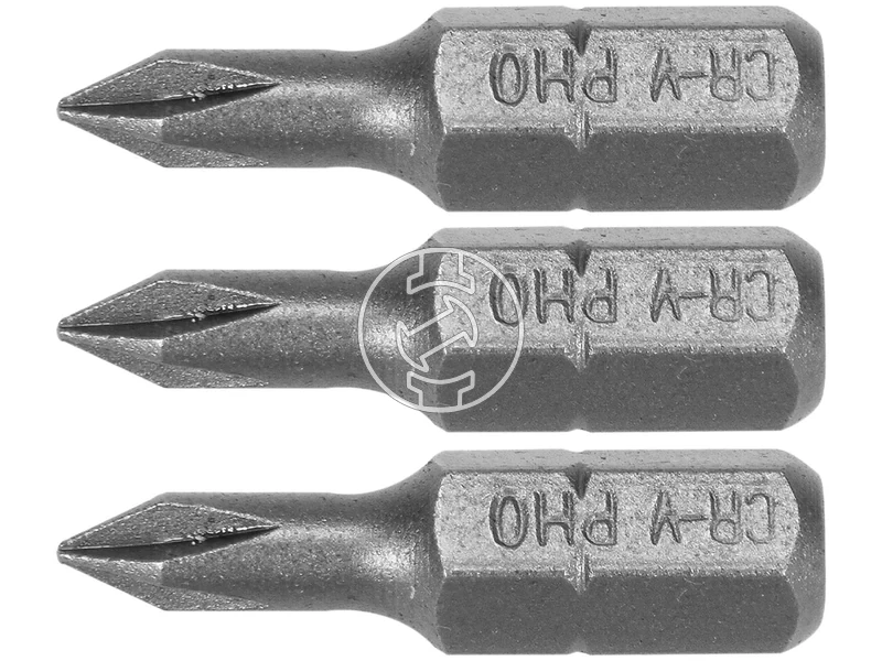 Kép: PH0 kereszthornyos bitfej 25 mm 14 hatszog befogoszar 3 db-os csomag.webp