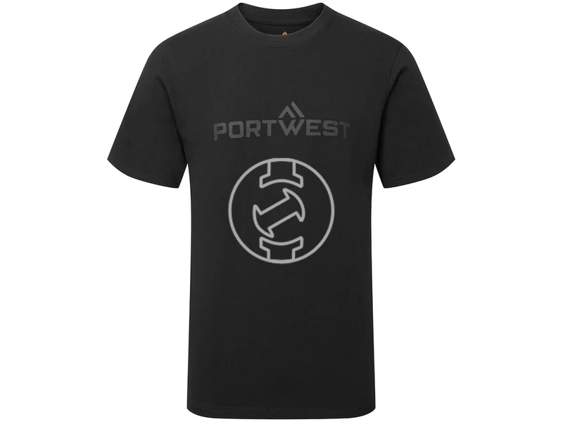 Kép: Portwest B198 rovid ujju polo S fekete_0.webp