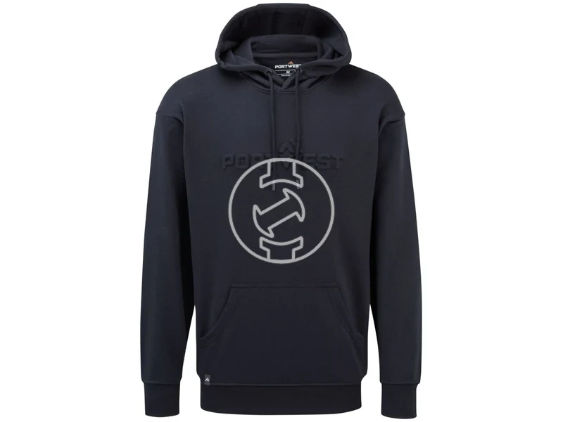 Kép: Portwest dombornyomott kapucnis pulover - navy xxl.webp