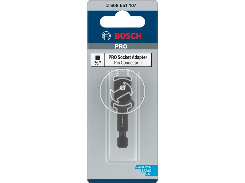 Bosch dugókulcs adapter 1/4 inch hatszög - 1/2 inch négyszög