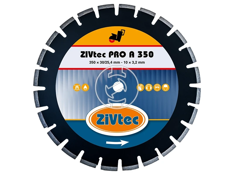 ZIVtec PRO A350 gyémánt vágótárcsa 350 x 25,4 mm