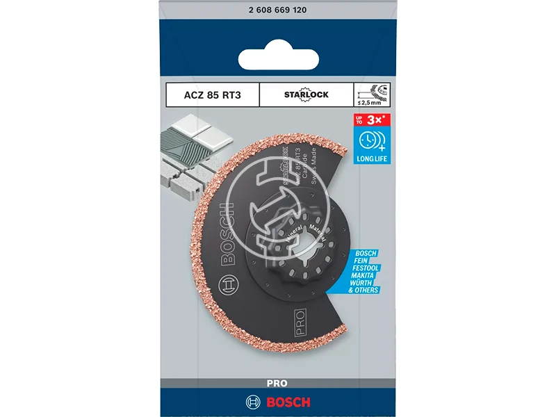 Bosch ACZ 85 RT3 szegmensfűrészlap oszcilláló multigéphez 85 x 2,5mm