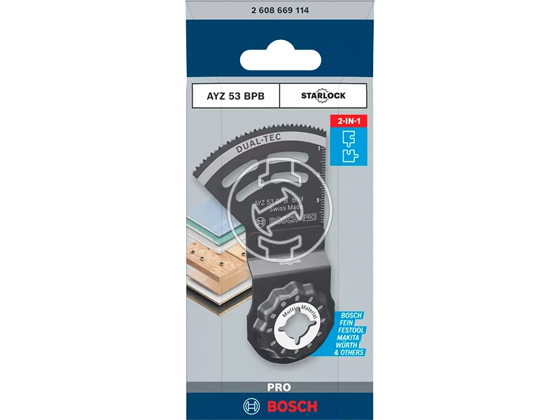 Bosch PRO AYZ 53 BPB merülőfűrészlap oszcilláló multigéphez 53 x 40 mm