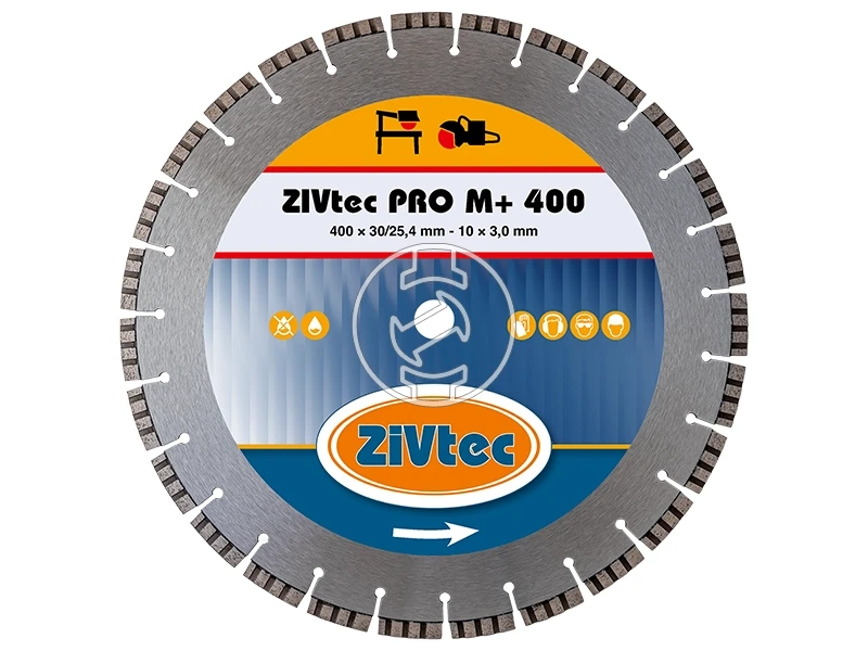 ZIVtec PRO M+400 gyémánt vágótárcsa 400 x 25,4 mm