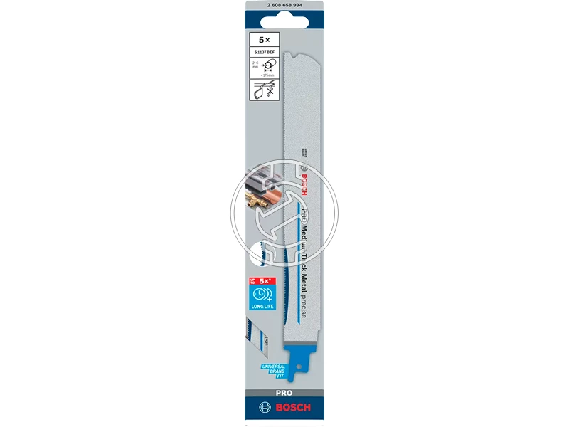 Bosch PRO Medium-Thick S1137BEF orrfűrészlap fémhez 1,1 x 25 x 225 mm, 5 db