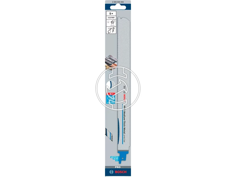 Bosch PRO Medium-Thick S1237BEF orrfűrészlap fémhez 1,1 x 25 x 300 mm, 5 db