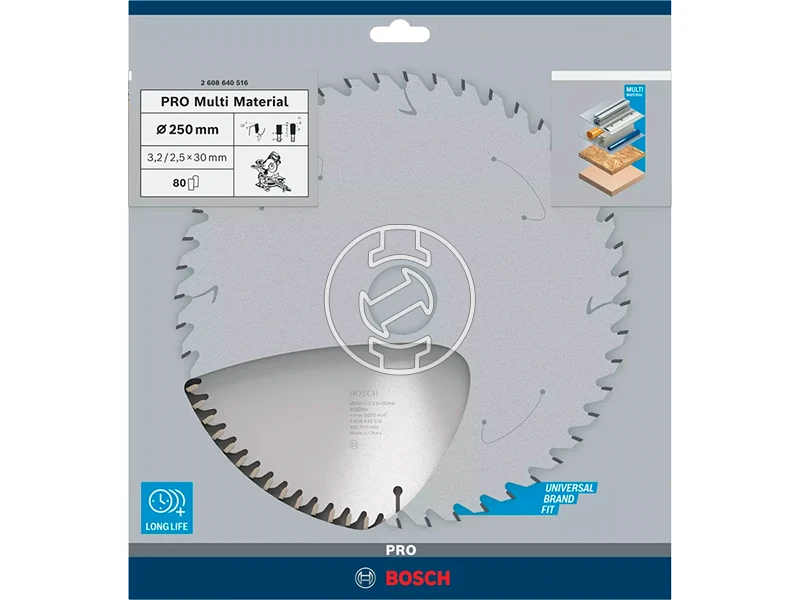 Bosch körfűrészlap 250 x 3,2 x 30 mm