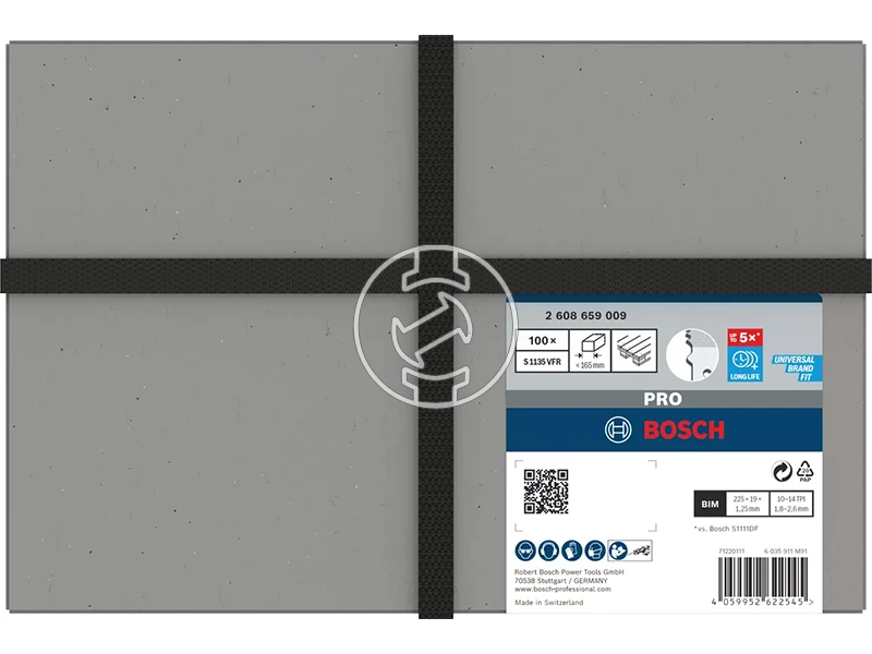 Bosch PRO Pallet Repair S1135VFR orrfűrészlap speciális felhasználásra 1,25 x 19 x 225 mm, 100 db